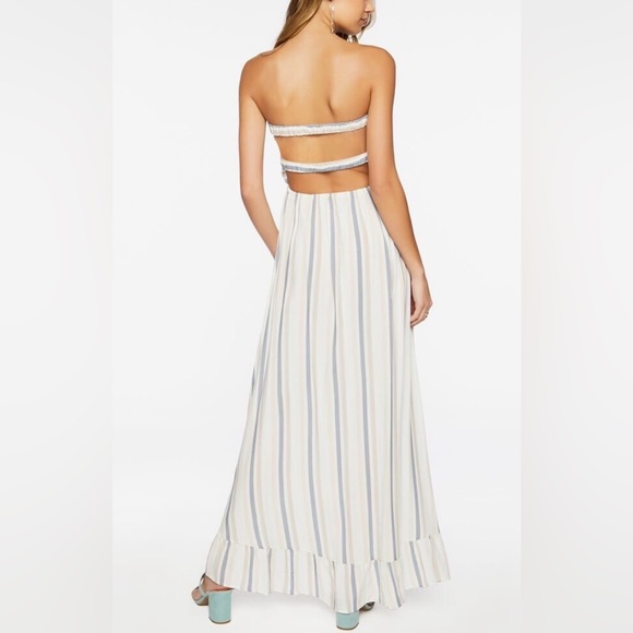 Striped Ruffled High/low Maxi/Dress - Picture 5 of 5